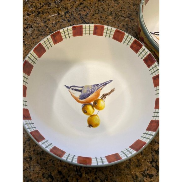 Vintage Lenox Winter Greeting Christimas Holiday Everyday Plate & 3 Bowls - Picture 11 of 12